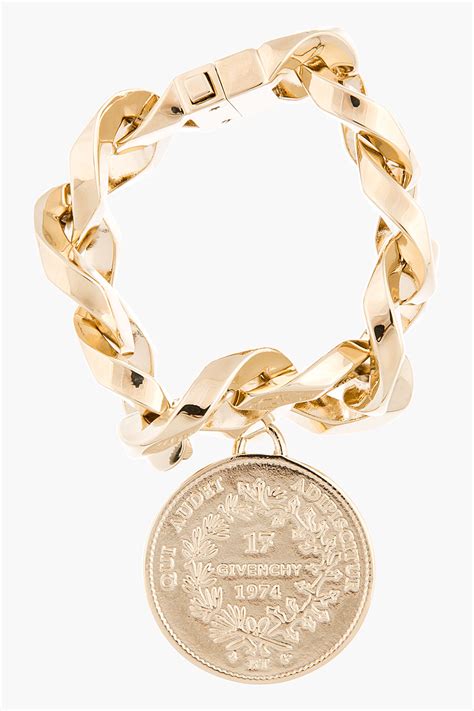 givenchy gold medallion bracelet|buy givenchy bracelet online.